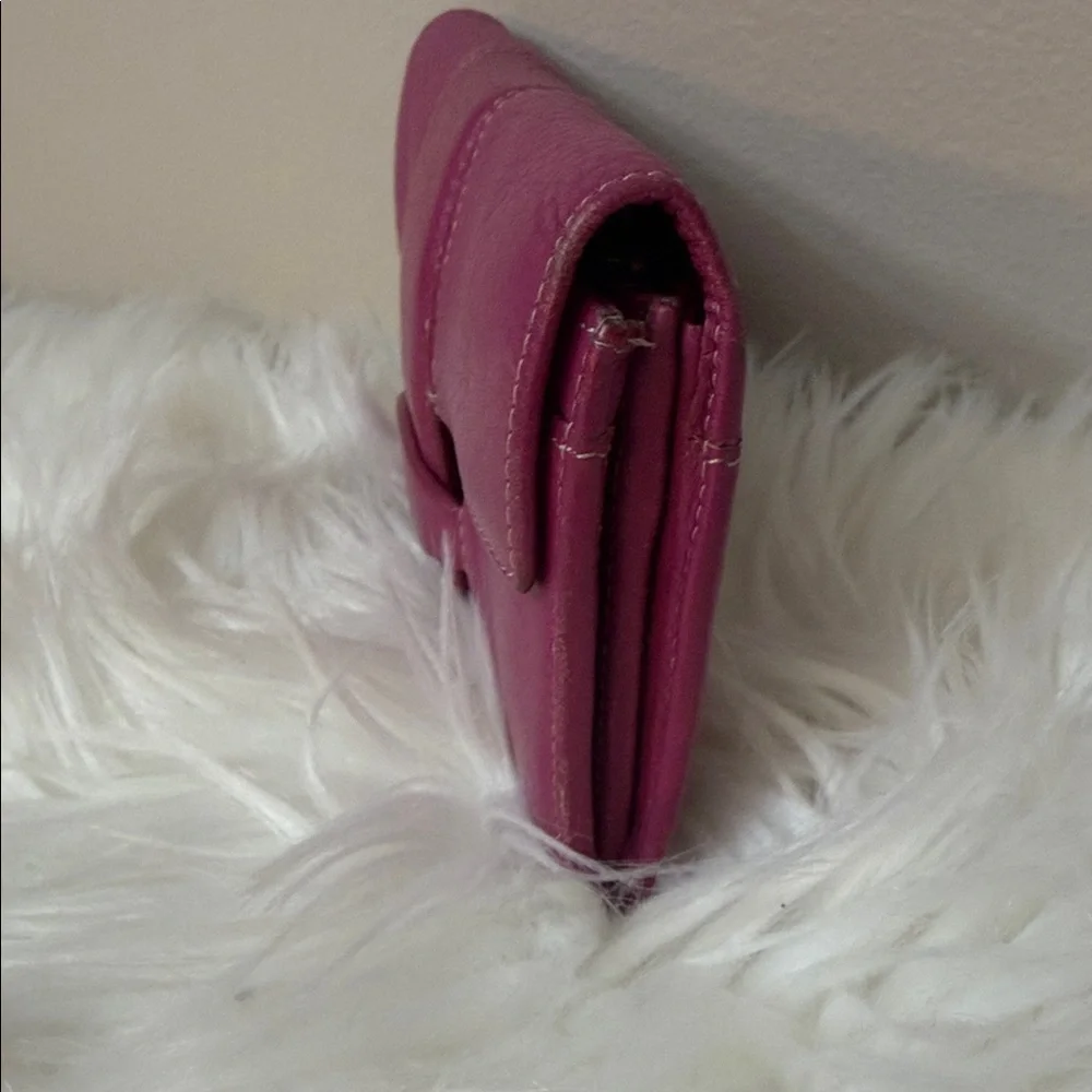 Ann Taylor Plum Leather Wallet
